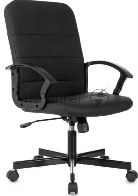 Кресло Бюрократ Triest черный эко.кожа крестов. металл черный