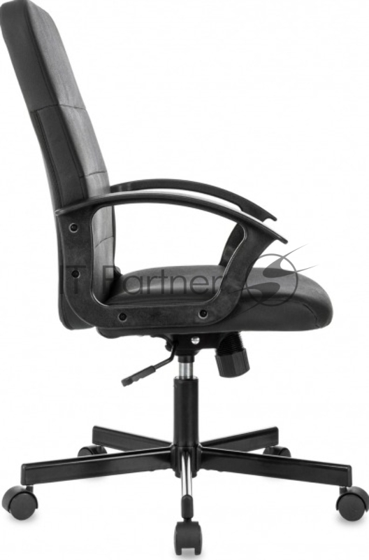 Кресло Бюрократ Triest черный эко.кожа крестов. металл черный