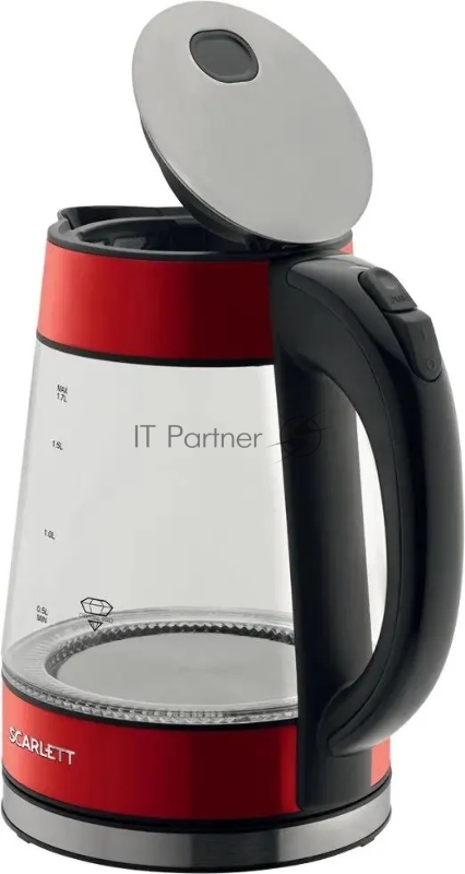 Чайник электрический Scarlett SC-EK27G79 красный, 2200 Вт, 1.7 л