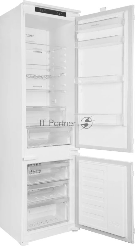 Встраиваемый холодильник Hotpoint HBT 20I белый двухкамерный 215/69л морозилка снизу