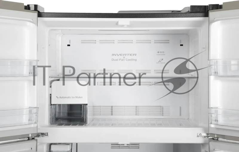 Холодильник Hitachi R-W660PUC7X GC шампань стекло двухкамерный инвертер 396/144л морозилка сверху