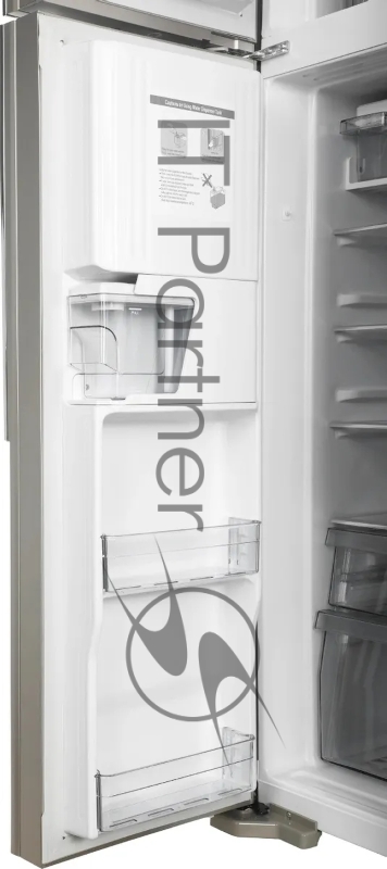 Холодильник Hitachi R-W660PUC7X GC шампань стекло двухкамерный инвертер 396/144л морозилка сверху