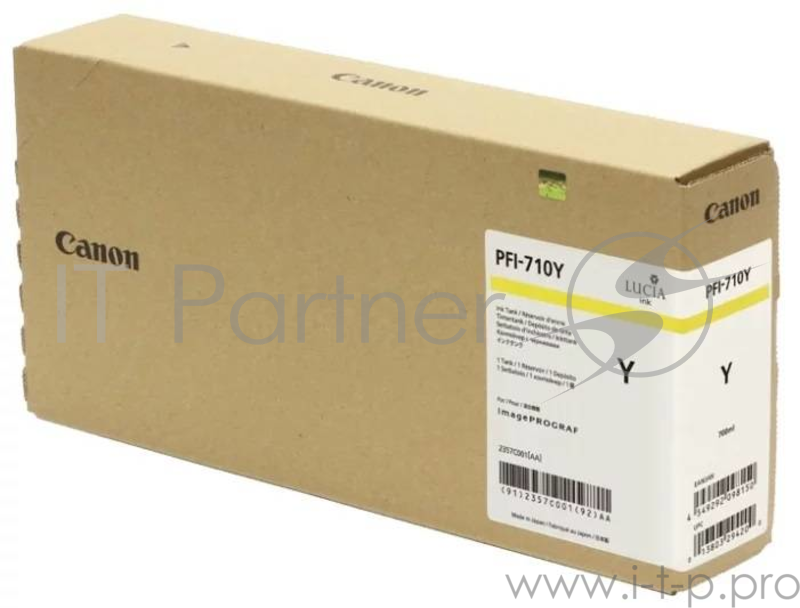 Картридж CANON PFI-710 Y желтый, 700 мл
