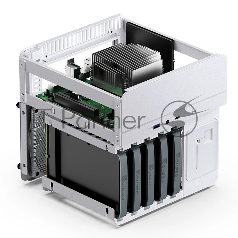 Корпус без блока питания Case JONSBO N2, Mini-Tower, 1x120mm, 1xUSB-A 3.0 + 1xUSB-C 3.2, SFX PSU Support, mITX White