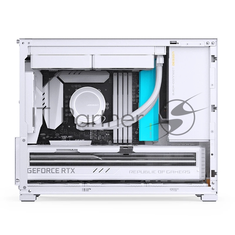 Корпус без блока питания Case JONSBO D32 PRO, Mini-Tower, TG, no fan, 2xUSB-A 3.2 + 1xUSB-C 3.2, mATX, mDTX, mITX White