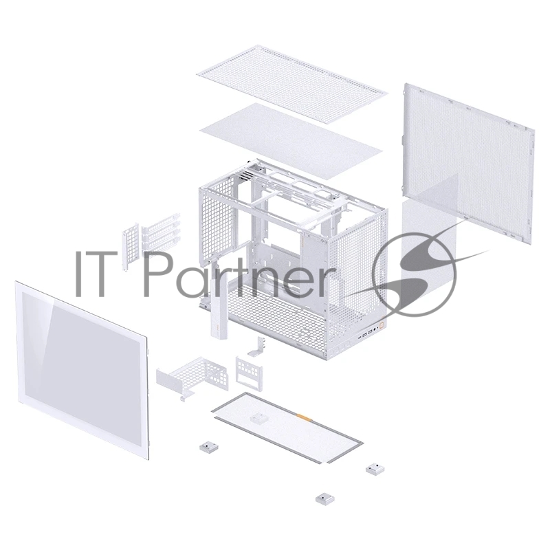 Корпус без блока питания Case JONSBO D32 PRO, Mini-Tower, TG, no fan, 2xUSB-A 3.2 + 1xUSB-C 3.2, mATX, mDTX, mITX White