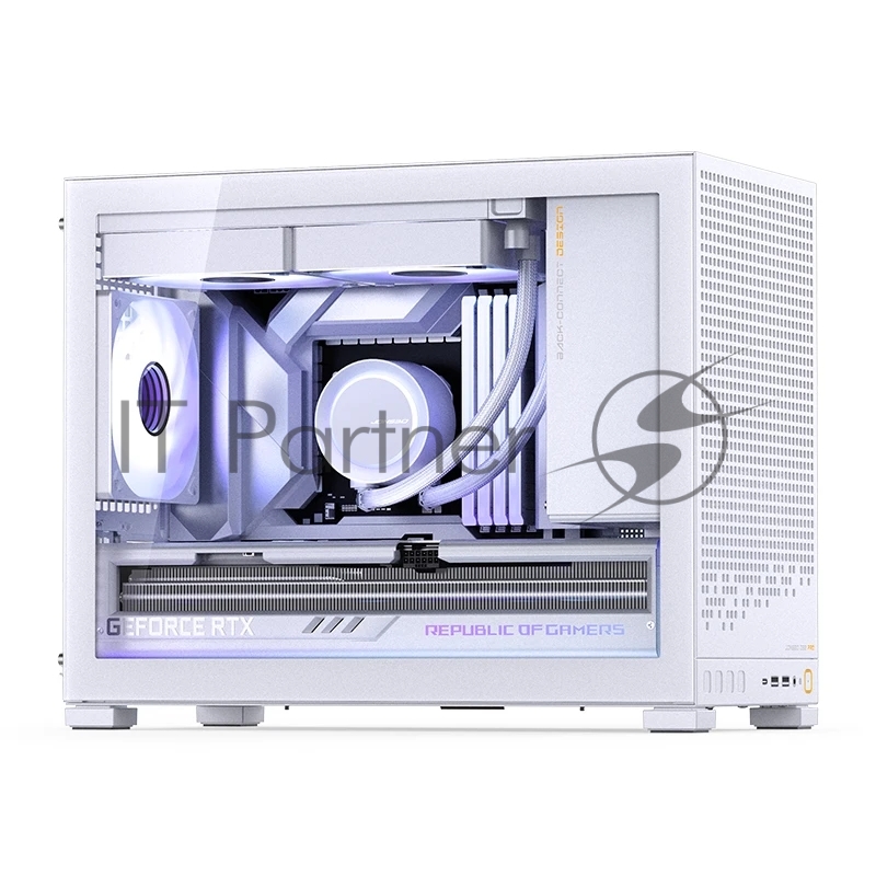 Корпус без блока питания Case JONSBO D32 PRO, Mini-Tower, TG, no fan, 2xUSB-A 3.2 + 1xUSB-C 3.2, mATX, mDTX, mITX White