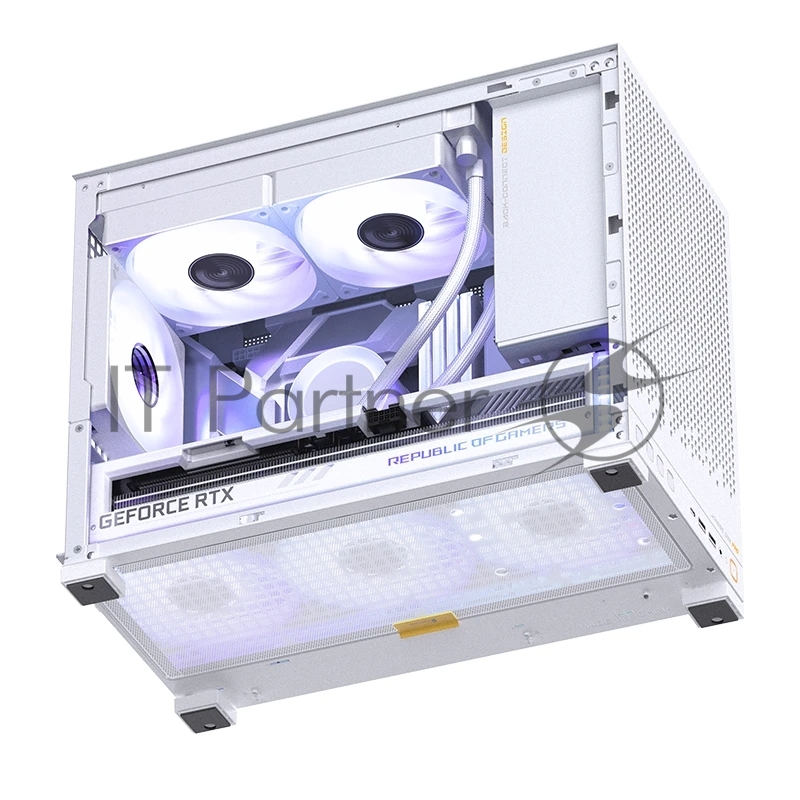 Корпус без блока питания Case JONSBO D32 PRO, Mini-Tower, TG, no fan, 2xUSB-A 3.2 + 1xUSB-C 3.2, mATX, mDTX, mITX White