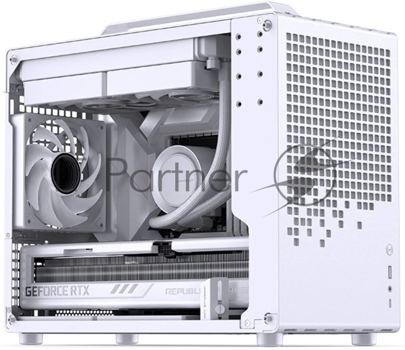 Корпус без блока питания Case JONSBO Z20, Mini-Tower, TG, no fan, 1xUSB-A 3.2 + 1xUSB-C 3.2, mATX, mITX White