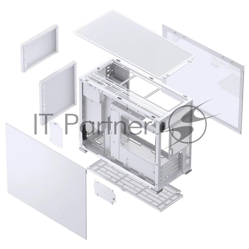 Корпус компьютерный Mini-Tower/ Case JONSBO D31 STD, Mini-Tower, TG, no fan, 1xUSB-A 3.2 + 1xUSB-C 3.2, mATX, mDTX, mITX White