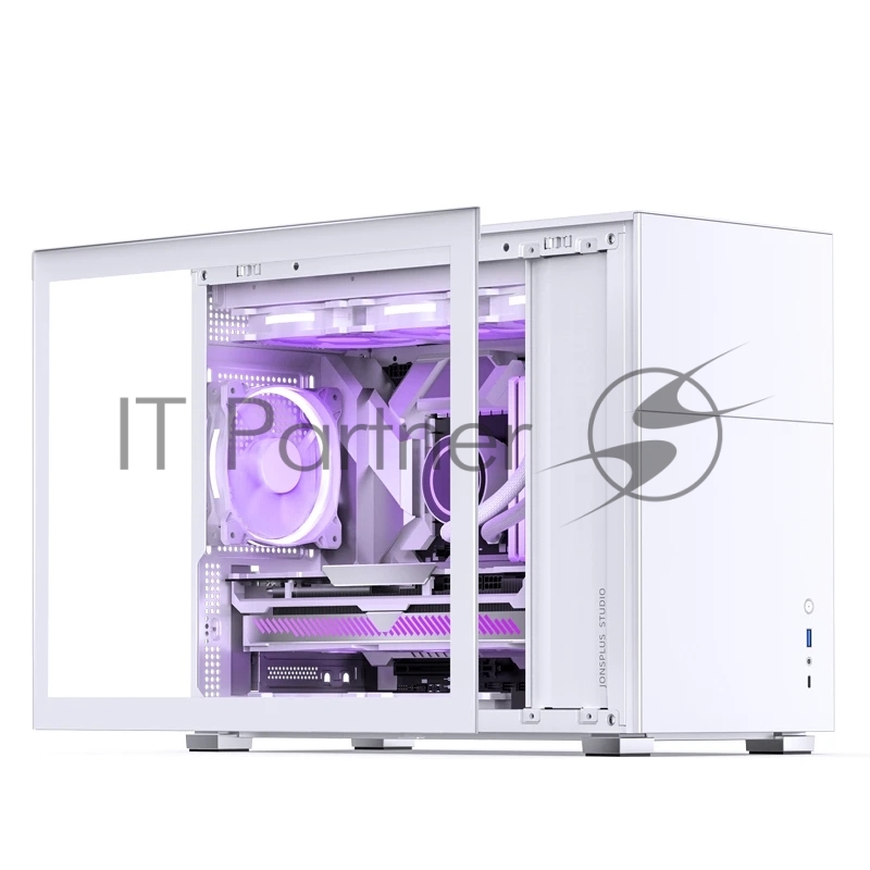 Корпус компьютерный Mini-Tower/ Case JONSBO D31 STD, Mini-Tower, TG, no fan, 1xUSB-A 3.2 + 1xUSB-C 3.2, mATX, mDTX, mITX White