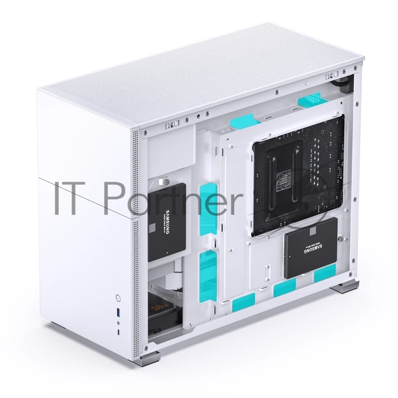 Корпус компьютерный Mini-Tower/ Case JONSBO D31 STD, Mini-Tower, TG, no fan, 1xUSB-A 3.2 + 1xUSB-C 3.2, mATX, mDTX, mITX White