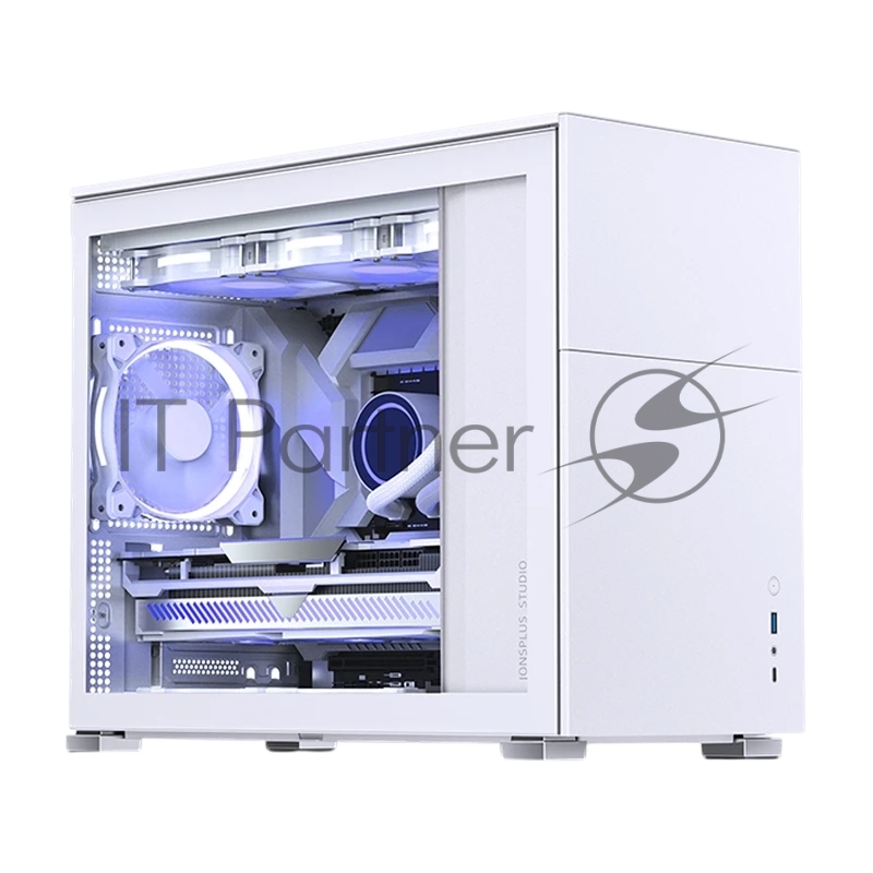 Корпус компьютерный Mini-Tower/ Case JONSBO D31 STD, Mini-Tower, TG, no fan, 1xUSB-A 3.2 + 1xUSB-C 3.2, mATX, mDTX, mITX White