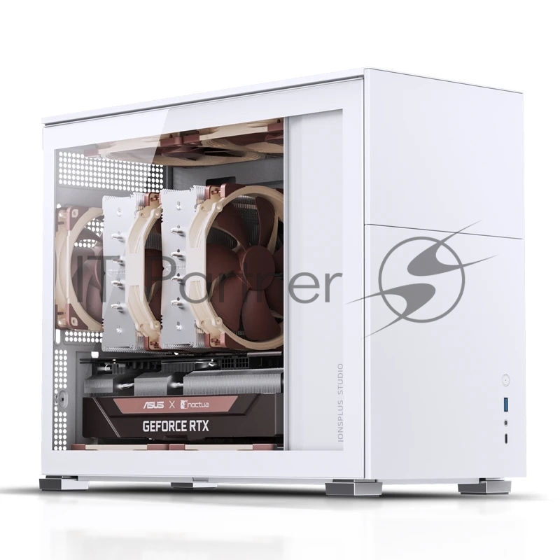 Корпус компьютерный Mini-Tower/ Case JONSBO D31 STD, Mini-Tower, TG, no fan, 1xUSB-A 3.2 + 1xUSB-C 3.2, mATX, mDTX, mITX White