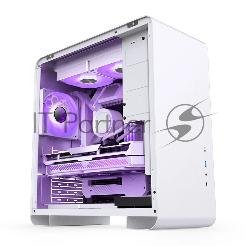 Корпус без блока питания Case JONSBO U4 PRO MESH, Midi-Tower, no fan, 1xUSB-A 3.2 + 1xUSB-C 3.2, ATX, mATX, mITX White