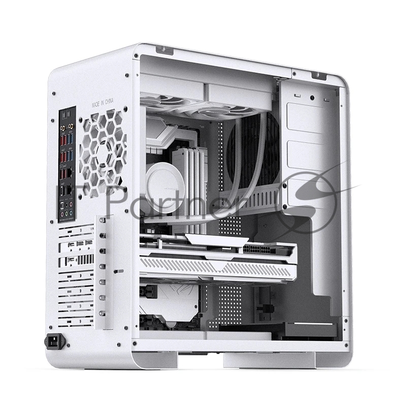 Корпус без блока питания Case JONSBO U4 PRO MESH, Midi-Tower, no fan, 1xUSB-A 3.2 + 1xUSB-C 3.2, ATX, mATX, mITX White