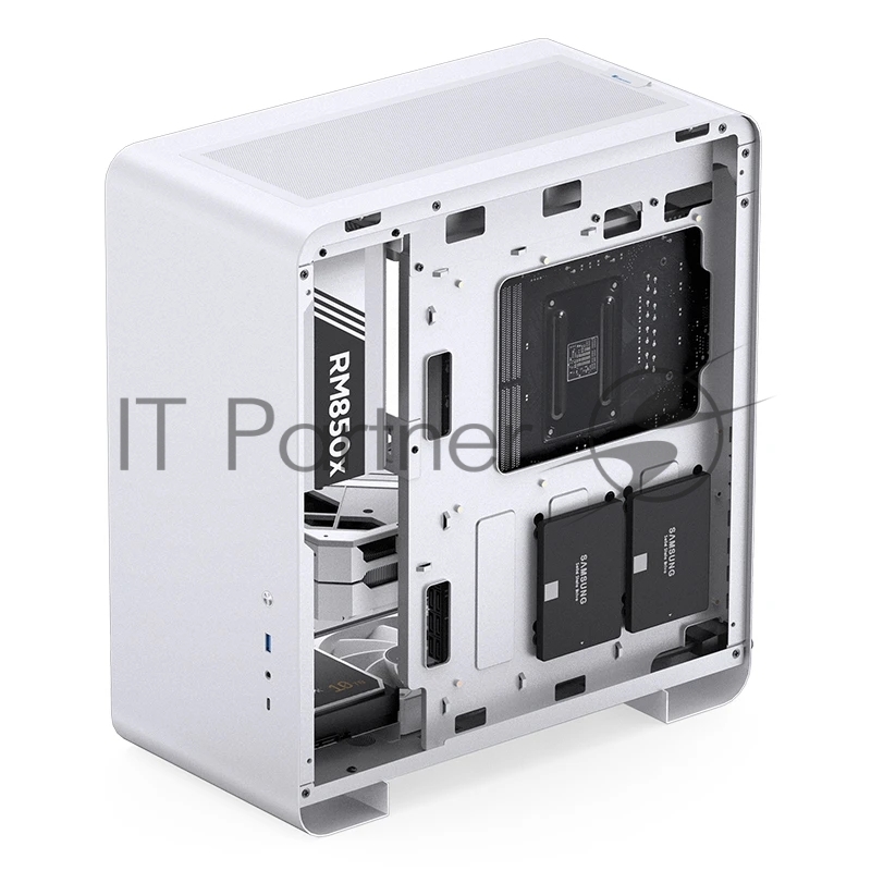 Корпус без блока питания Case JONSBO U4 PRO MESH, Midi-Tower, no fan, 1xUSB-A 3.2 + 1xUSB-C 3.2, ATX, mATX, mITX White