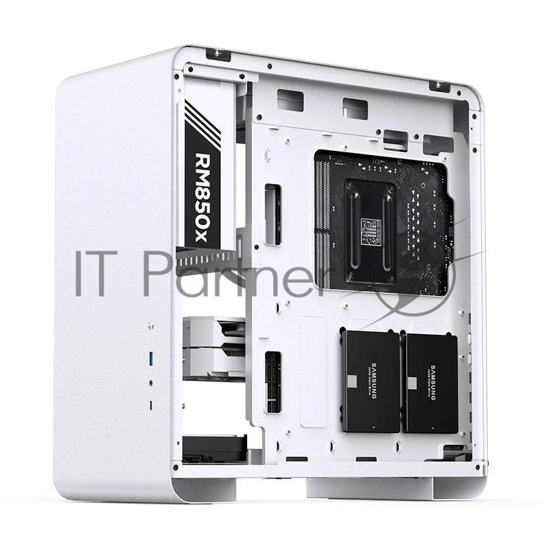 Корпус без блока питания Case JONSBO U4 PRO MESH, Midi-Tower, no fan, 1xUSB-A 3.2 + 1xUSB-C 3.2, ATX, mATX, mITX White
