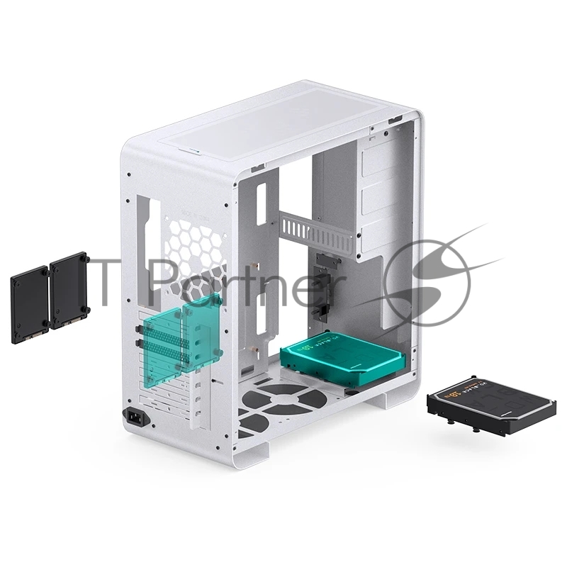 Корпус без блока питания Case JONSBO U4 PRO MESH, Midi-Tower, no fan, 1xUSB-A 3.2 + 1xUSB-C 3.2, ATX, mATX, mITX White