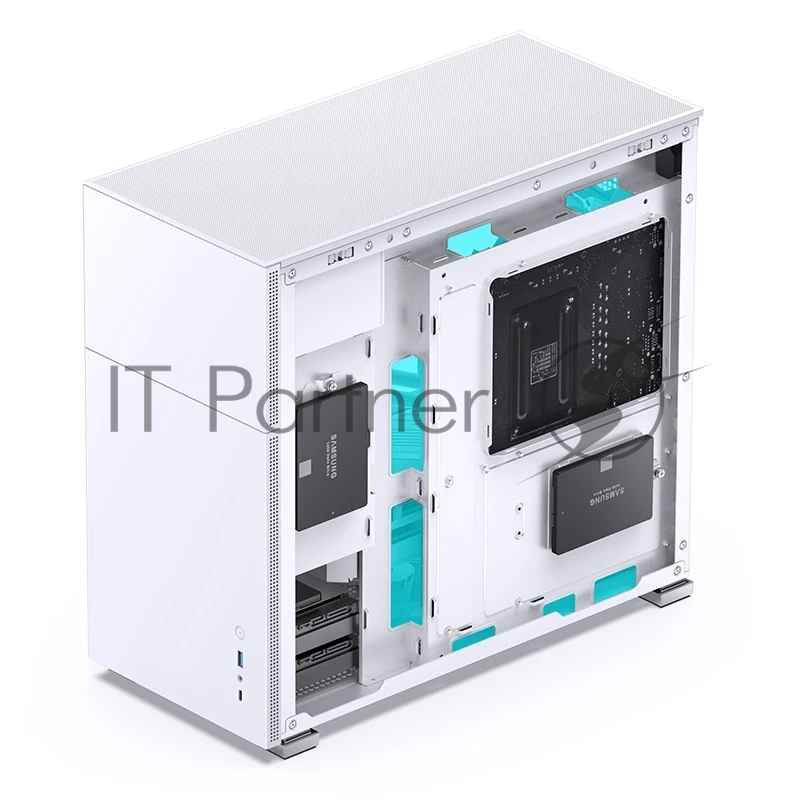 Корпус без блока питания Case JONSBO D41 STD, Midi-Tower, TG, no fan, 1xUSB-A 3.2 + 1xUSB-C 3.2, ATX, mATX White