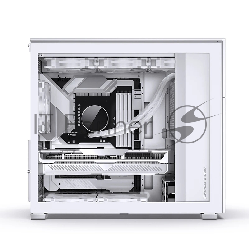 Корпус без блока питания Case JONSBO D41 STD, Midi-Tower, TG, no fan, 1xUSB-A 3.2 + 1xUSB-C 3.2, ATX, mATX White