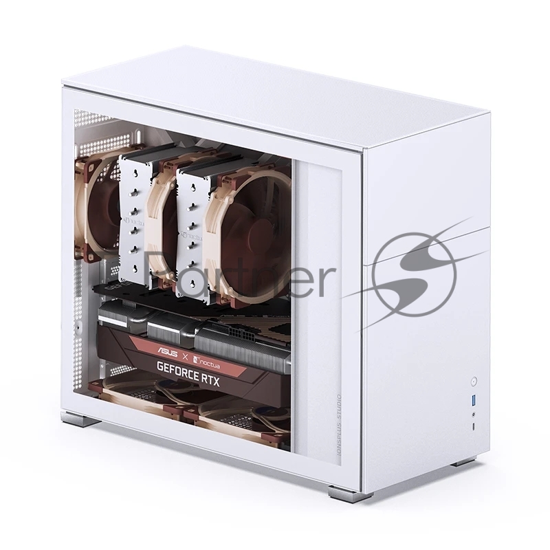 Корпус без блока питания Case JONSBO D41 STD, Midi-Tower, TG, no fan, 1xUSB-A 3.2 + 1xUSB-C 3.2, ATX, mATX White