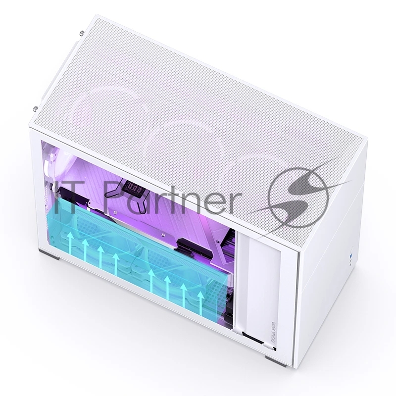 Корпус без блока питания Case JONSBO D41 STD, Midi-Tower, TG, no fan, 1xUSB-A 3.2 + 1xUSB-C 3.2, ATX, mATX White