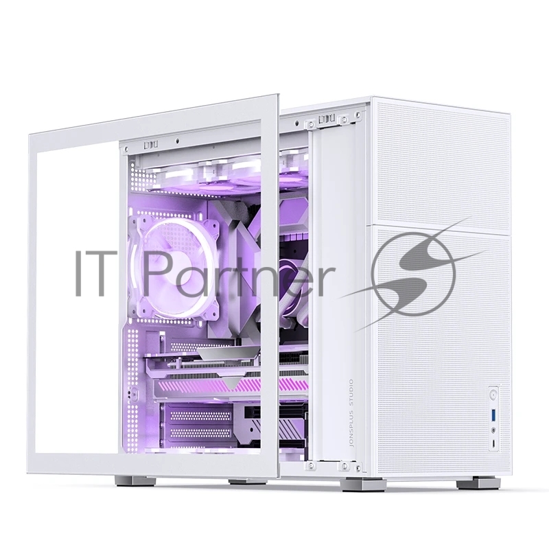 Корпус без блока питания Case JONSBO D41 MESH, Midi-Tower, TG, no fan, 1xUSB-A 3.2 + 1xUSB-C 3.2, ATX, mATX White