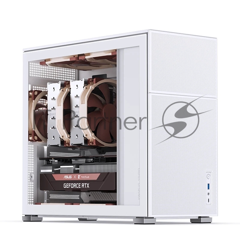 Корпус без блока питания Case JONSBO D41 MESH, Midi-Tower, TG, no fan, 1xUSB-A 3.2 + 1xUSB-C 3.2, ATX, mATX White