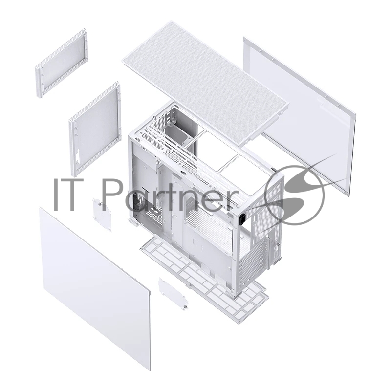 Корпус без блока питания Case JONSBO D41 MESH, Midi-Tower, TG, no fan, 1xUSB-A 3.2 + 1xUSB-C 3.2, ATX, mATX White