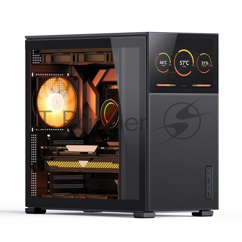 Корпус без блока питания Case JONSBO D41 MESH SCREEN, Midi-Tower, TG, no fan, 1xUSB-A 3.2 + 1xUSB-C 3.2, ATX, mATX Black