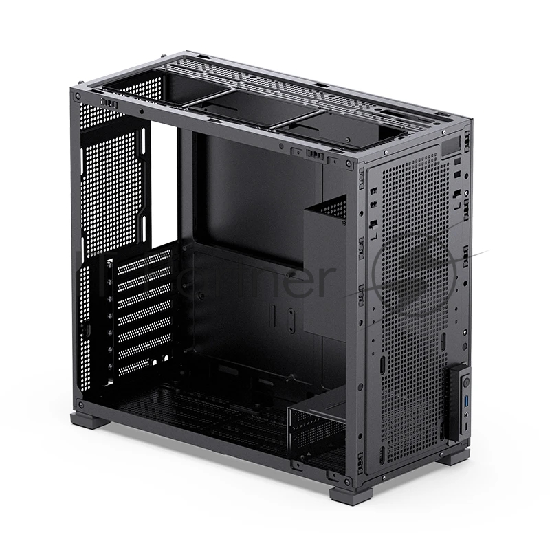 Корпус без блока питания Case JONSBO D41 MESH SCREEN, Midi-Tower, TG, no fan, 1xUSB-A 3.2 + 1xUSB-C 3.2, ATX, mATX Black