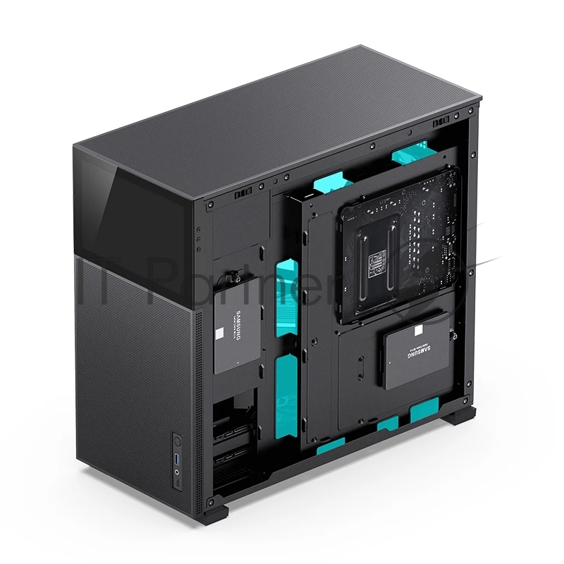 Корпус без блока питания Case JONSBO D41 MESH SCREEN, Midi-Tower, TG, no fan, 1xUSB-A 3.2 + 1xUSB-C 3.2, ATX, mATX Black