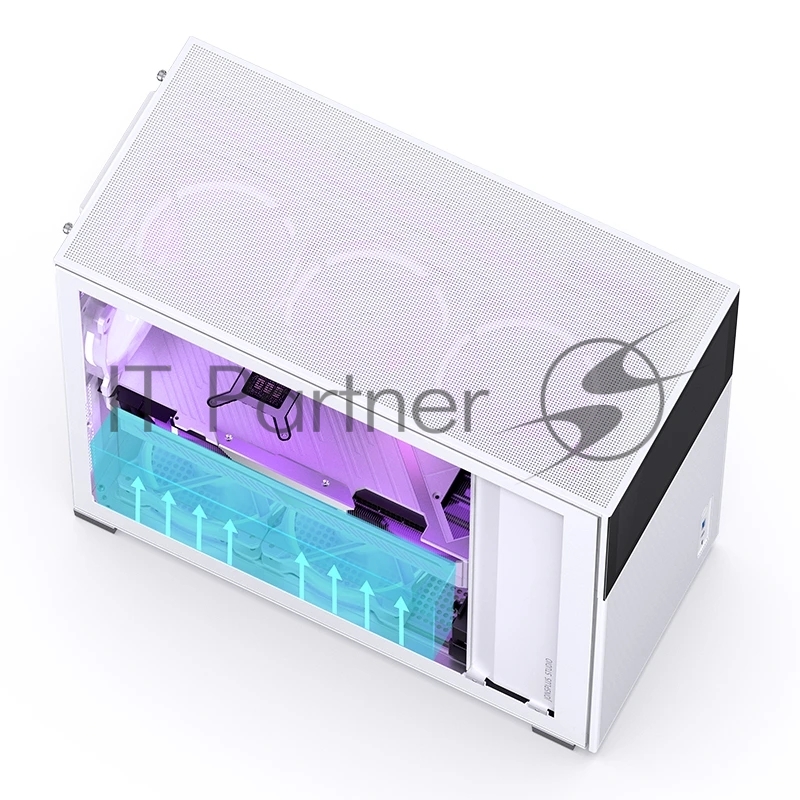 Корпус без блока питания Case JONSBO D41 MESH SCREEN, Midi-Tower, TG, no fan, 1xUSB-A 3.2 + 1xUSB-C 3.2, ATX, mATX White