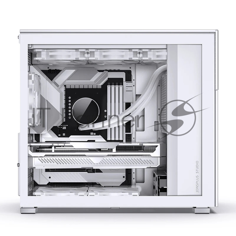 Корпус без блока питания Case JONSBO D41 MESH SCREEN, Midi-Tower, TG, no fan, 1xUSB-A 3.2 + 1xUSB-C 3.2, ATX, mATX White