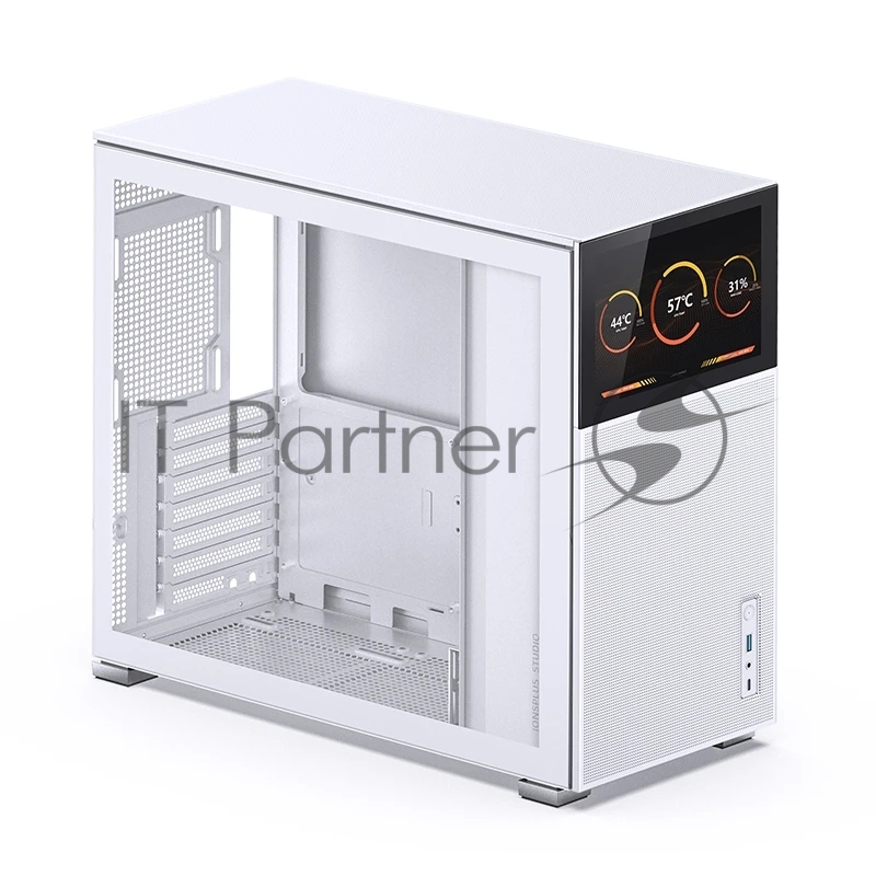 Корпус без блока питания Case JONSBO D41 MESH SCREEN, Midi-Tower, TG, no fan, 1xUSB-A 3.2 + 1xUSB-C 3.2, ATX, mATX White