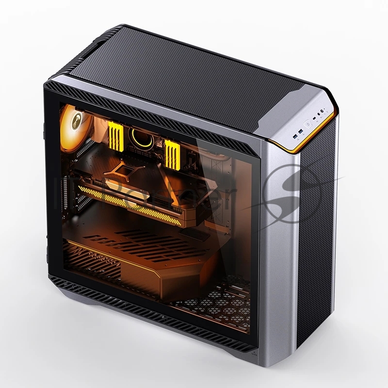 Корпус без блока питания Case JONSBO D500, Full-Tower, TG, 3x140mm ARGB, 2xUSB-A 3.2 + 1xUSB-C 3.2, E-ATX, ATX, mATX, mITX Silver