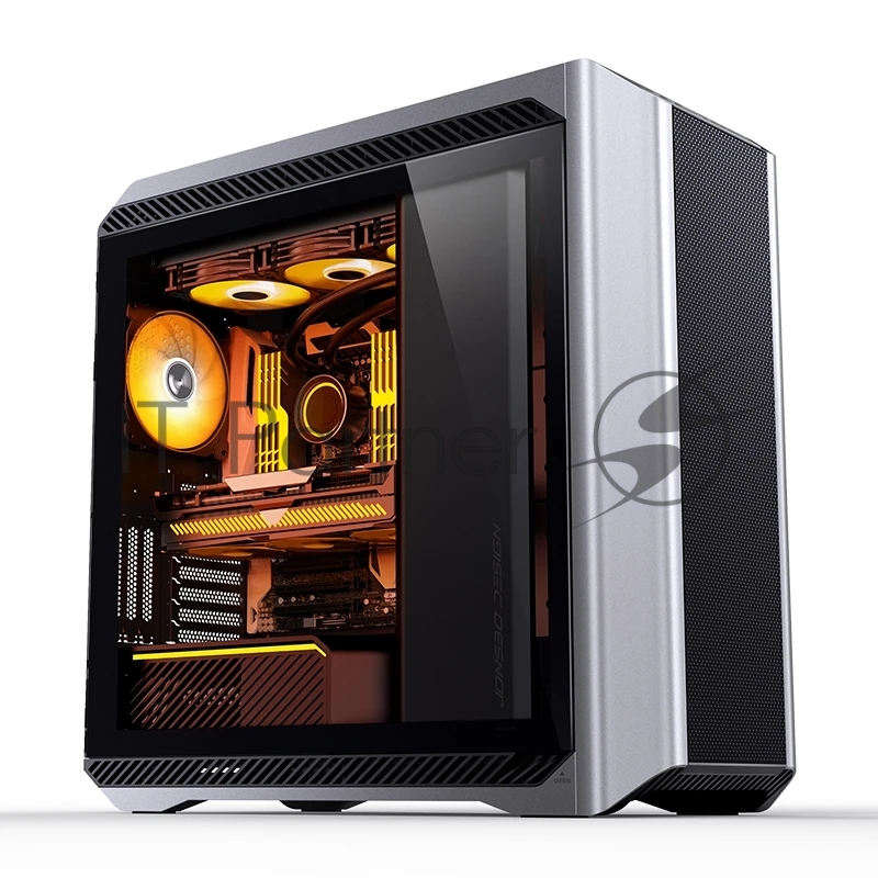 Корпус без блока питания Case JONSBO D500, Full-Tower, TG, 3x140mm ARGB, 2xUSB-A 3.2 + 1xUSB-C 3.2, E-ATX, ATX, mATX, mITX Silver