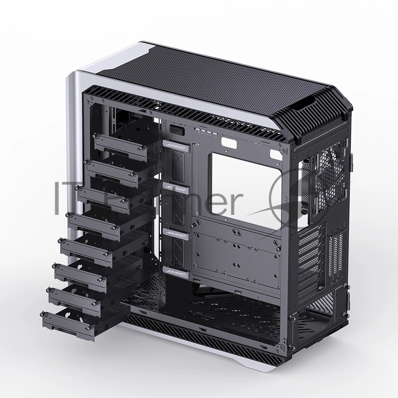 Корпус без блока питания Case JONSBO D500, Full-Tower, TG, 3x140mm ARGB, 2xUSB-A 3.2 + 1xUSB-C 3.2, E-ATX, ATX, mATX, mITX Silver