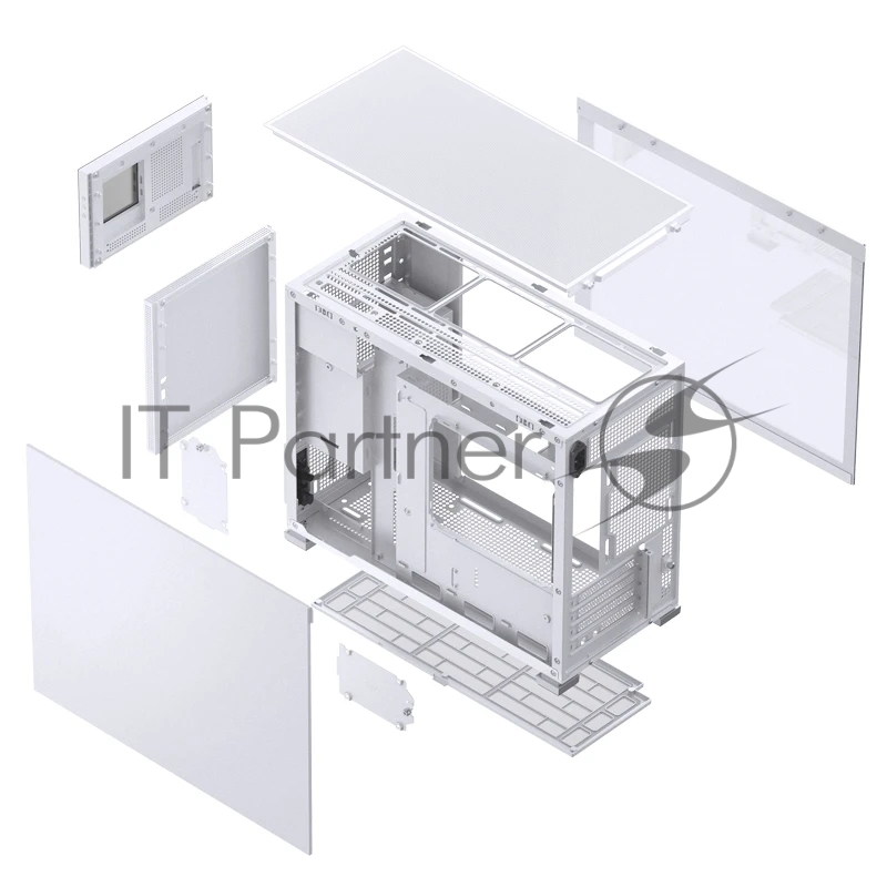Корпус без блока питания Case JONSBO D31 STD SCREEN, Mini-Tower, TG, no fans, 1xUSB-A 3.2 + 1xUSB-C 3.2, mATX, mDTX, mITX White