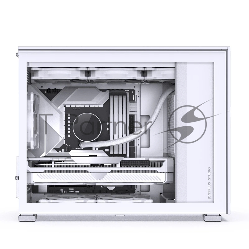 Корпус без блока питания Case JONSBO D31 STD SCREEN, Mini-Tower, TG, no fans, 1xUSB-A 3.2 + 1xUSB-C 3.2, mATX, mDTX, mITX White