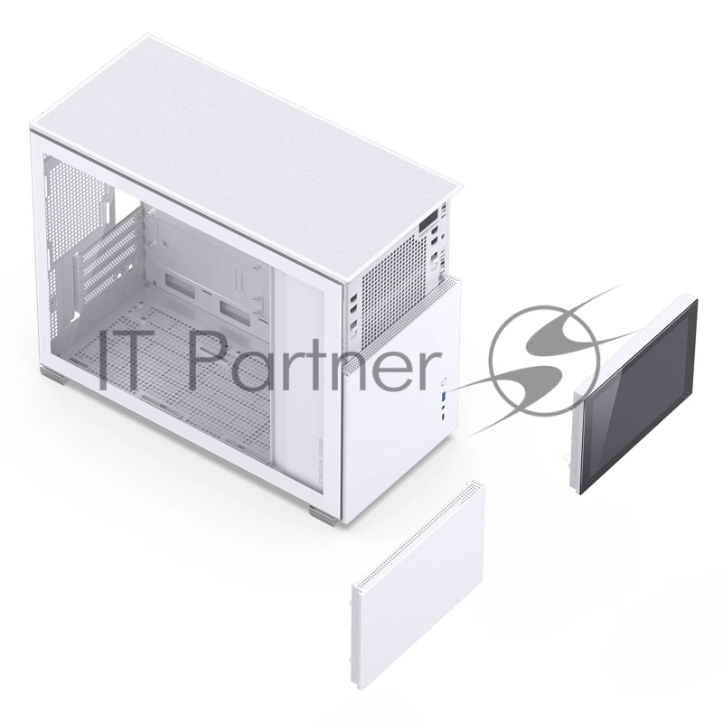 Корпус без блока питания Case JONSBO D31 STD SCREEN, Mini-Tower, TG, no fans, 1xUSB-A 3.2 + 1xUSB-C 3.2, mATX, mDTX, mITX White