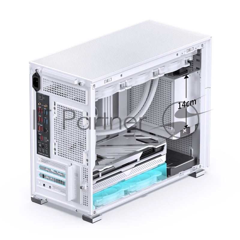 Корпус без блока питания Case JONSBO D31 MESH SCREEN, Mini-Tower, TG, no fans, 1xUSB-A 3.0 + 1xUSB-C 3.2, mATX, mDTX, mITX White