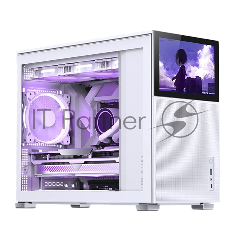 Корпус без блока питания Case JONSBO D31 MESH SCREEN, Mini-Tower, TG, no fans, 1xUSB-A 3.0 + 1xUSB-C 3.2, mATX, mDTX, mITX White