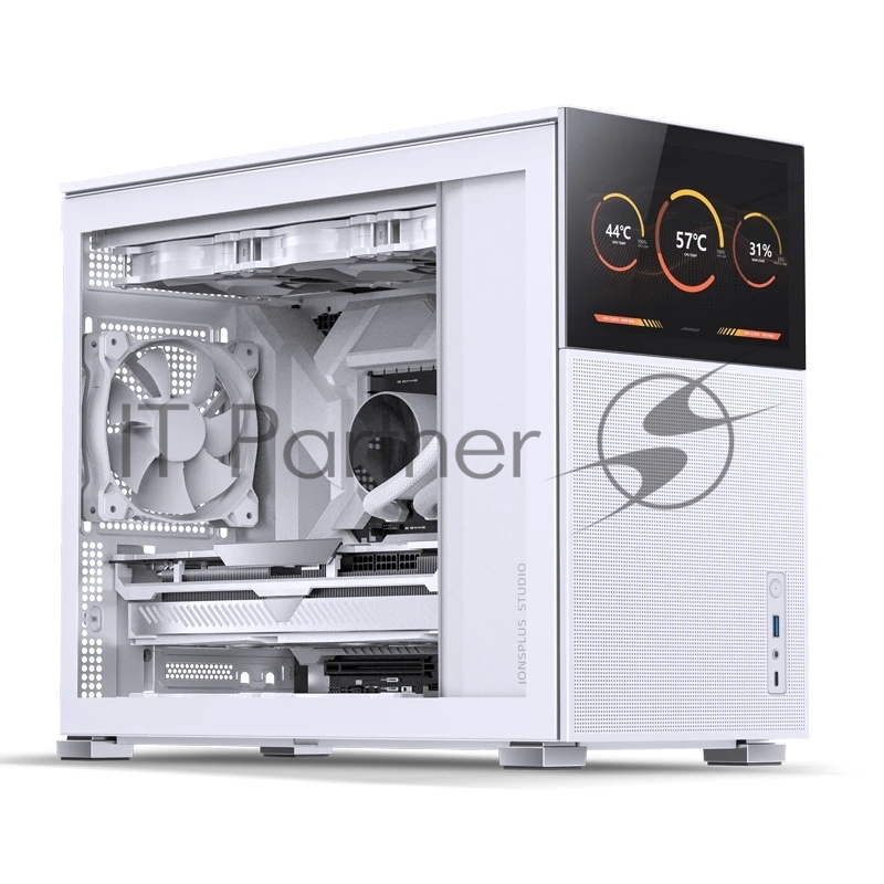 Корпус без блока питания Case JONSBO D31 MESH SCREEN, Mini-Tower, TG, no fans, 1xUSB-A 3.0 + 1xUSB-C 3.2, mATX, mDTX, mITX White