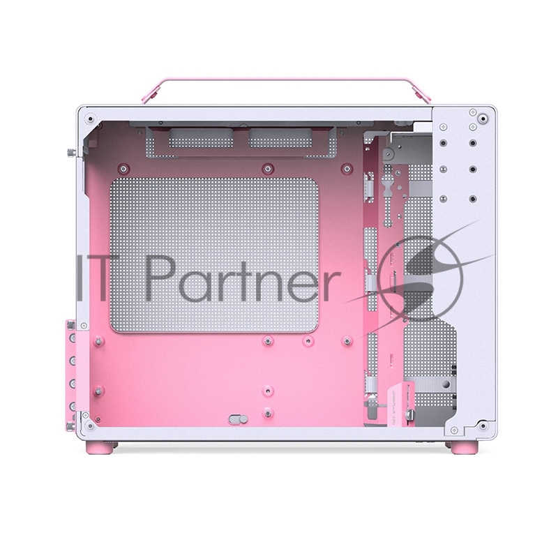 Корпус без блока питания Case JONSBO Z20, Mini-Tower, TG, no fan, 1xUSB-A 3.2 + 1xUSB-C 3.2, mATX, mITX Pink/White