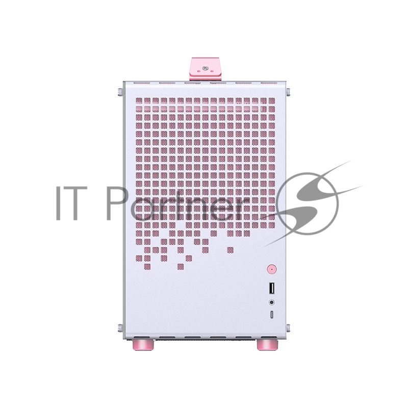 Корпус без блока питания Case JONSBO Z20, Mini-Tower, TG, no fan, 1xUSB-A 3.2 + 1xUSB-C 3.2, mATX, mITX Pink/White
