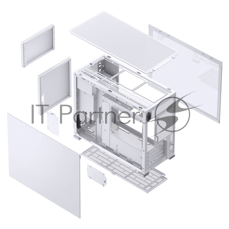 Корпус без блока питания Case JONSBO D31 MESH, Mini-Tower, TG, no fan, 1xUSB-A 3.2 + 1xUSB-C 3.2, mATX, mDTX, mITX White