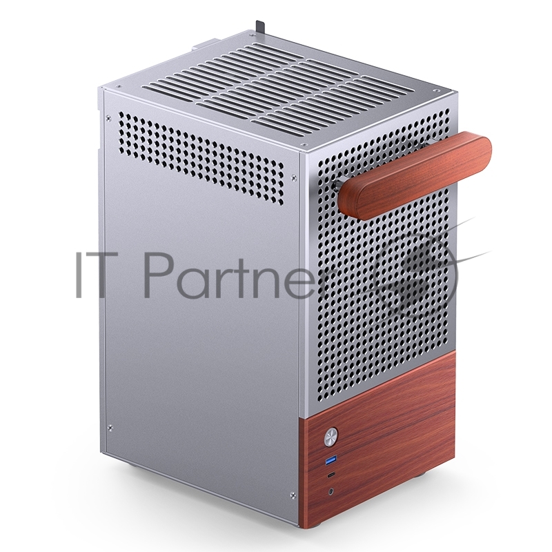 Корпус без блока питания Case JONSBO T6, Desktop SFF, TG, no fan, 1xUSB-A 3.2 + 1xUSB-C 3.2, mITX Silver
