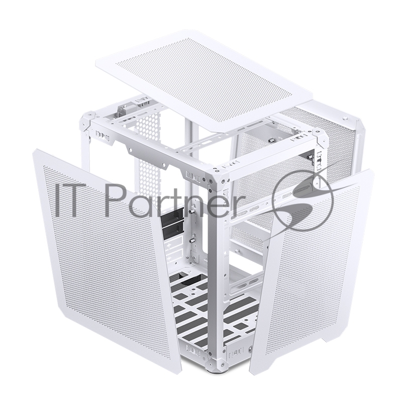 Корпус без блока питания Case JONSBO C6-ITX, Micro-Tower, no fan, 1xUSB-A 3.0 + 1xUSB-C 3.1, mDTX, mITX White